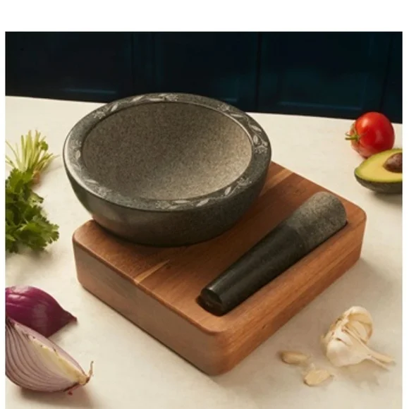 Princess House Black and Gray Mortar and Pestle Set - Picture 2 of 7